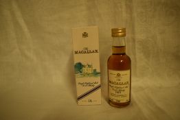 A 1977 Macallan Single Highland Malt Scotch Whisky Miniature, bottled in 1995, 43% 5cl in card box