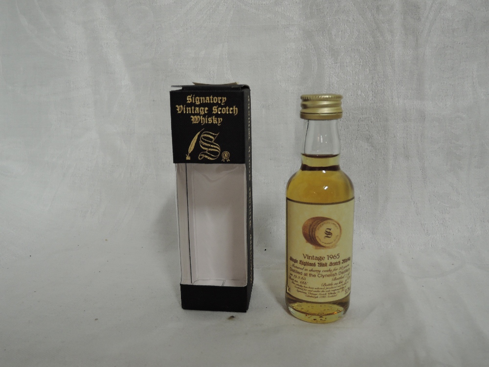 A Signatory Highland Malt Whisky Miniature, Clynelish 28 year old distilled 1965 bottled 1993 66/620