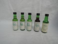 Five Scottish Malt Whisky Society Whisky Miniatures, Glen Grant no 9 distilled Dec 80 bottled Jan 94