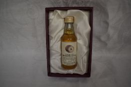 A limited edition Signatory Vintage Miniature Scotch Whisky in card display box, 1966 Macallan