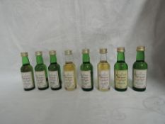 Eight James Mac Arthurs Celebration of 500 years of Scotch Whisky 1494-1994 Miniatures, Lochside