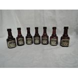 Seven Miniature bottles of Bowmore Islay Single Malt Whisky, Aged 12 year old 40% vol, Aged 12