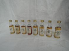 Eight Connoisseurs Choice Highland Single Malt Whisky Miniatures all from silent Distilleries,