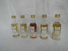 Five Gordon & Macphail Cask Single Malt Miniatures, Caol Ila distilled 1980 bottled 1993 65.5%