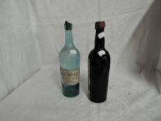 A bottle of Port, no label, seal marked Grahams Port 1960, level mid neck along with an empty very