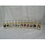 Twelve Miniature bottles of Cumbrae Scottish Wildlife series Pure Malt Whisky, Animals and Birds,