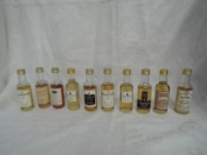 Ten Gordon & Macphail Single Malt Whisky Miniatures, Scapa 1986 40% vol, 105 Proof Glenfarclas 8