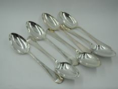Seven silver dessert spoons of plain form, Sheffield 1911/13/15/17, Cooper Brothers and son Ltd,