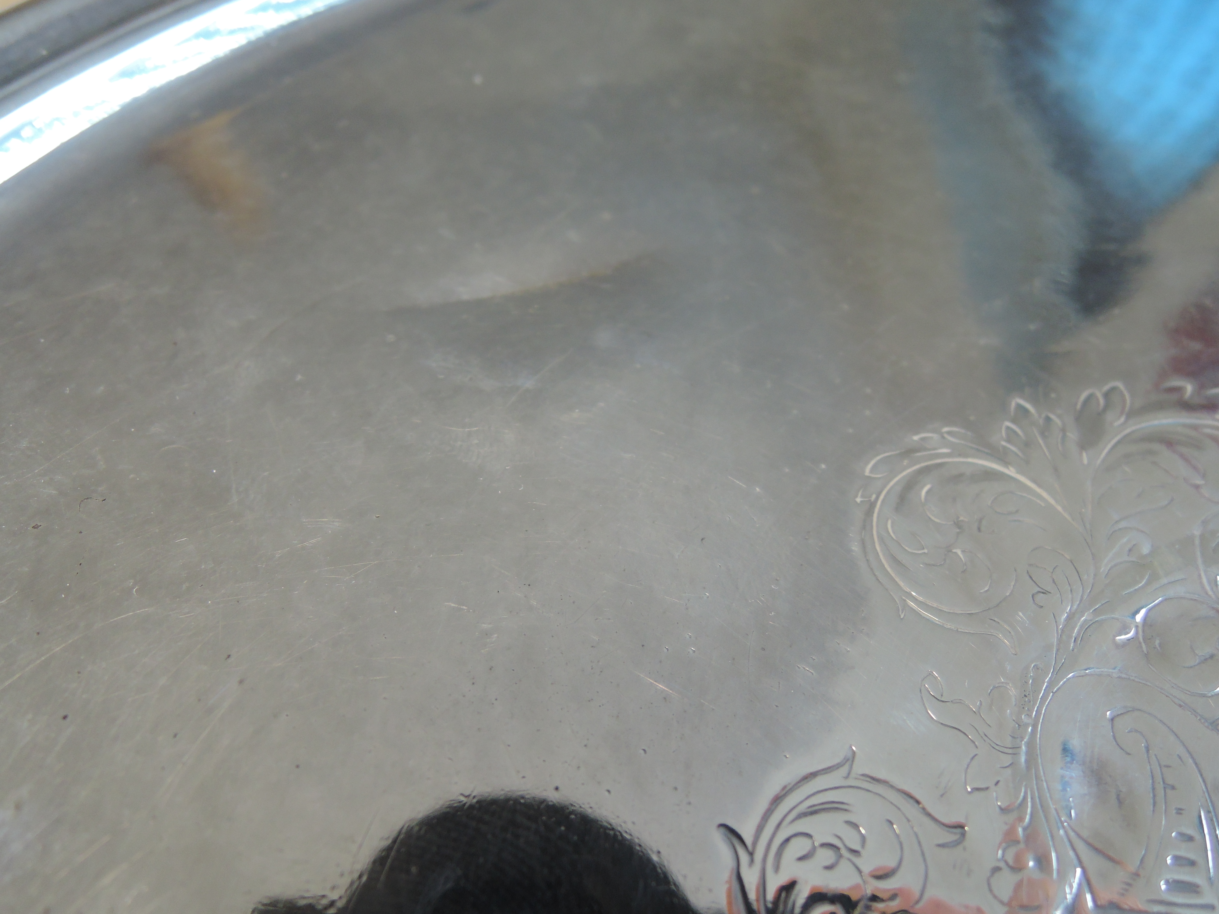 A Queen Anne Irish Britannia silver Tazza/paten of traditional circular form having reeded rim and - Image 7 of 8