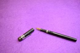 A Mabie Todd & co Swan No2 Eyedropper fountain pen in chased BHR, screw cap, with Swan No2 nib.