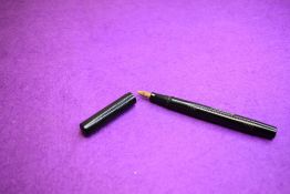 A Mabie Todd & Co Blackbird Self filler Leverfill fountain pen, in BHR a Blackbird nib. Approx 14.