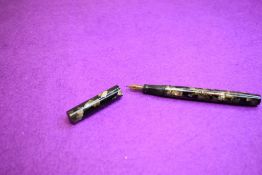 A Mabie Todd & Co Blackbird BB2/45 Self filler Leverfill fountain pen, in pearl grey marble,