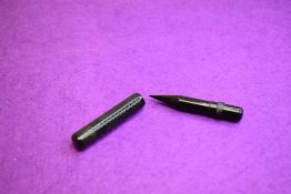 A Mabie Todd & Co Swan Long Short Stylo pen in BHR. Approx 8.2cm closed 10.3cm open