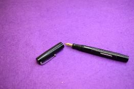 A Mabie Todd & Co Blackbird BB2/60 Self filler Leverfill fountain pen, in BHR with hooped