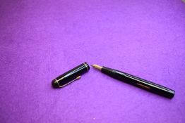 An R Esterbrook Relief 2-L lever fill fountain pen with single narrow band to cap having Relief nib.