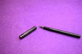 A Mabie Todd & Co Blackbird Eyedropper pen, in chased BHR a MT & Co No2 nib. Approx 13.8cm