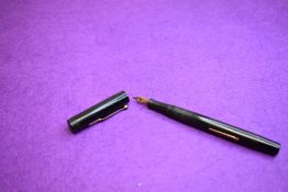 A Mabie Todd Swan Self-filler leverfill fountain pen BHR having a Swan 2 nib. Approx 13.8cm