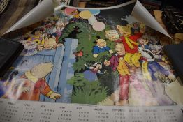 A 1987 Rupert the bear poster calendar