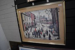 A full colour framed and glazed print after L.S Lowry