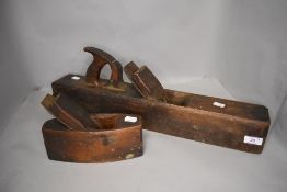 An antique Holroyd box plane and a D Kimberley and sons jack plane.