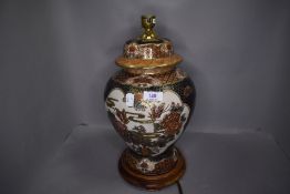 A Chinese style ceramic lamp base