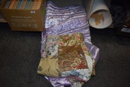 Two bed throws or blankets including a patchwork quilt