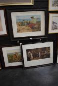 Three framed and glazed full colour prints of classical paintings