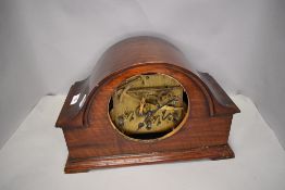 An antique mahogany cased mantle clock AF