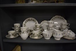 Two part tea service including Duchess Sedgmoor and Wedgwood Strawberry Hill