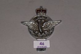 A motor car hood or engine badge for the Civil Service Motoring Association