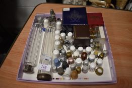 A selection of thimbles and similar trinkets