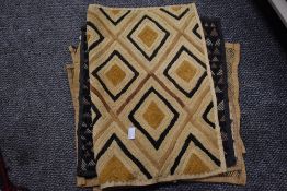 A selection of traditional African hand woven bark cloths