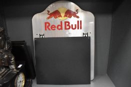 A Red Bull advertising chalk board