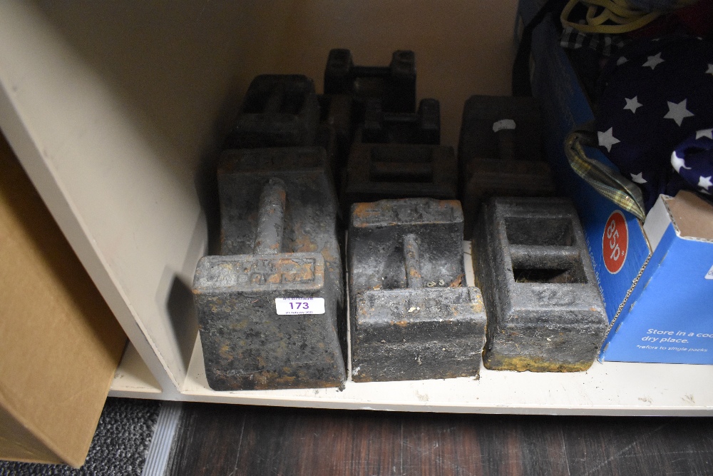 A selection of vintage weights.