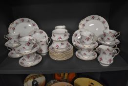 A part tea service by Royal Windsor in the Cottage Roses design