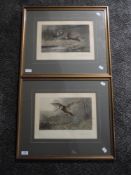 A pair of prints, after Archibald Thorburn, Hungary Woodcock, and a Labour of Love, each 25 x