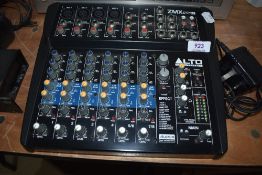 An Alesis Alto professional ZMX122FX mixer