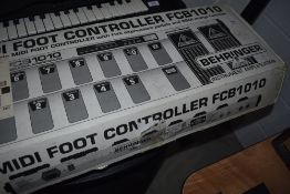 A Behringer FCB 1010 midi foot controller