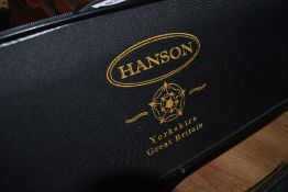 An eighth size violin, approx 10in two piece back, nice quality and condition, labelled for Hanson