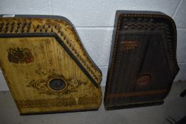 Two antique zithers