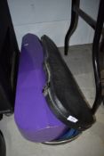 Two violin cases including wooden