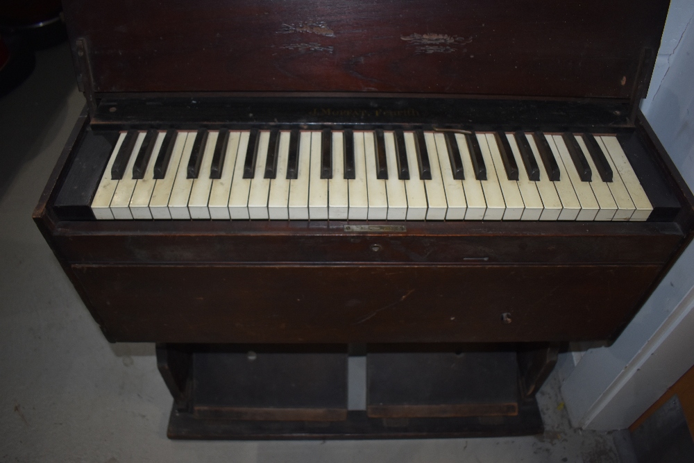 A 19th Century mahogany cased preacher's style organ, named for John Moffat, Penrith