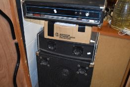 A vintage McGregor amp and selection of speakers