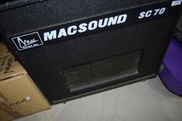 An interesting vintage Italian combo amplifier, Macsound SC70, complete with footswitch