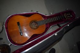 A Yamaha classical guitar, model G-100A, vintage possibly 1970s, serial number faded, in hard