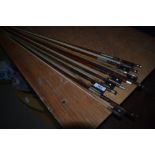 A selection of violin bows