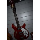 A vintage Antoria Soundmaster guitar (Rickenbacker 330 copy) internal paper label faded