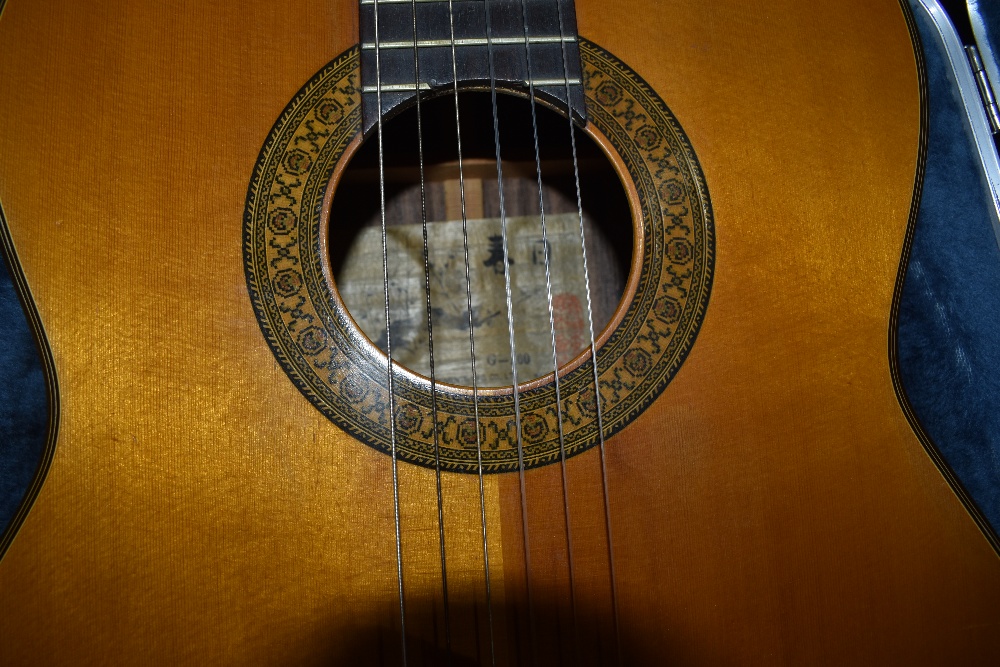 A vintage Kasuga G-160 acoustic guitar , with freestyle hardshell case - Image 2 of 2