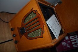 A reproduction classic radiogram with CD player