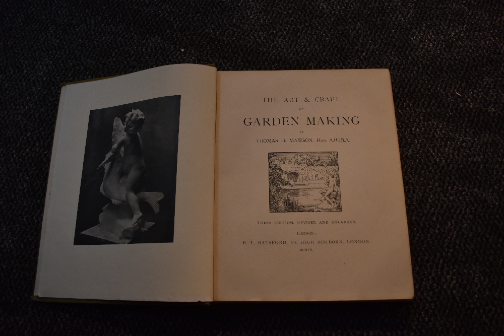 Gardening. Mawson, Thomas H. - The Art & Craft of Garden Making. London: B. T. Batsford, 1907. Third - Image 2 of 4